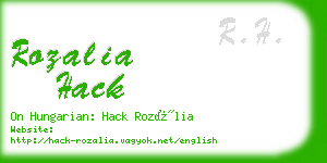 rozalia hack business card